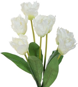 Kunstige hvide tulipaner